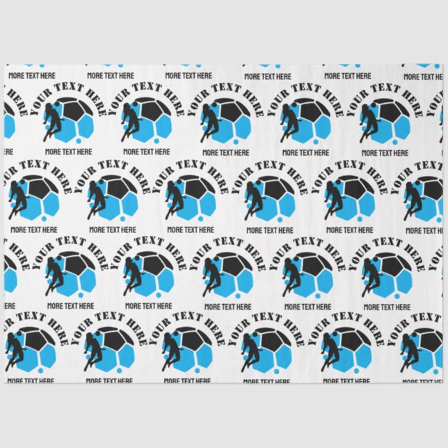 Custom Football Girl kid's Football Birthday party Tissue Paper (Front)