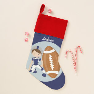 Custom Football Kid Christmas Stocking