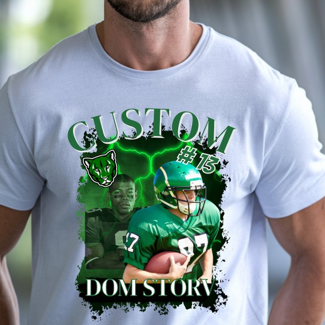 Custom Football Legend Vintage Bootleg Style T-Shirt (Creator Uploaded)