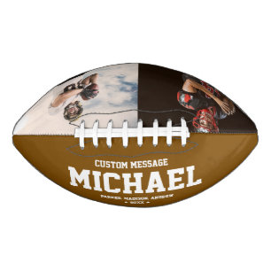 Custom Football Photo Name Message Sports Keepsake American Football