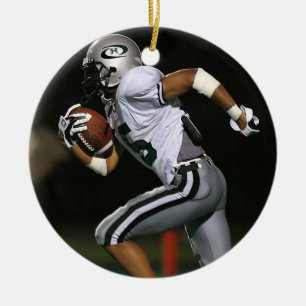 Custom Football Photo Sports Ceramic Tree Decoration