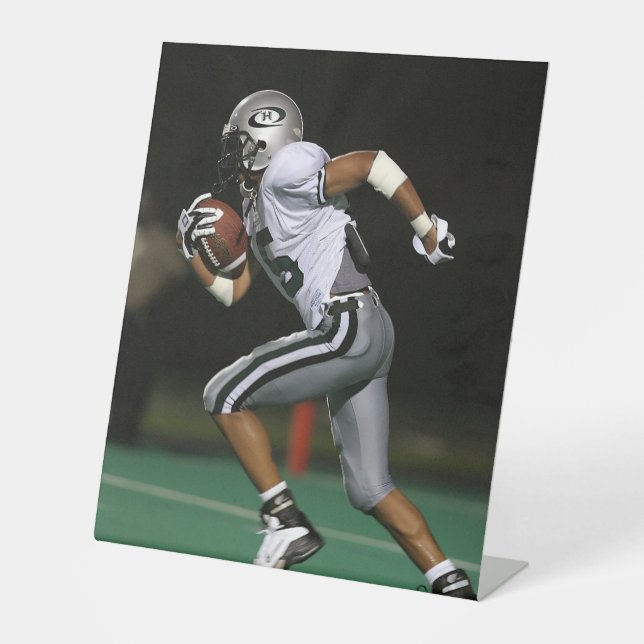 Custom Football Photo Sports  Pedestal Sign (Front)