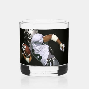 Custom Football Photo Sports Whiskey Glass