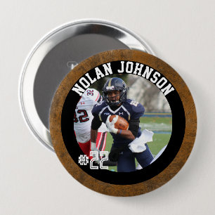 Custom Football Player game day team spirit 10 Cm Round Badge