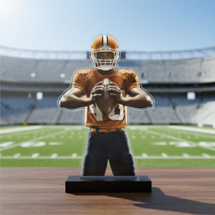 Custom Football Player Photo Cutout Statuette