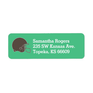 Custom Football Return Address Labels