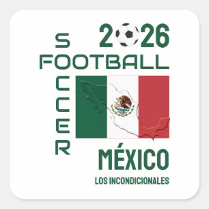 Custom Football Soccer MEXICO Square Sticker