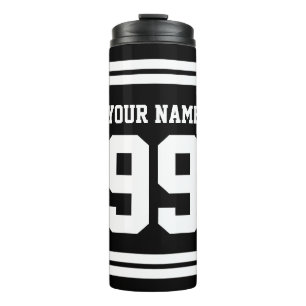 Custom football sports jersey thermal tumbler mug
