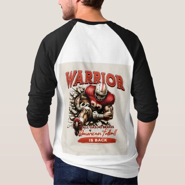 Custom Football T-Shirt - Modern Design (Back)