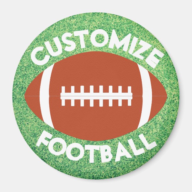 Custom Football Team Name or Text Coach or Player Magnet (Front)