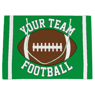 Custom Football Team Name or Text Sports Party Large Gift Bag