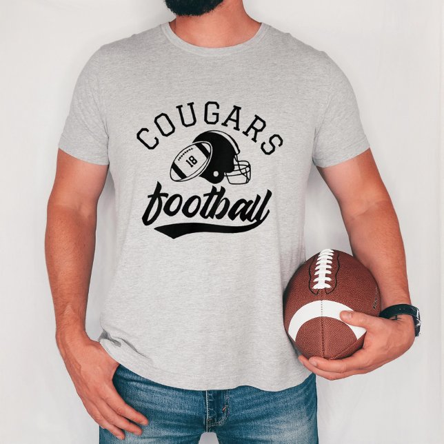 Custom Football Team with Player Number Mens Tri-Blend Shirt (Creator Uploaded)