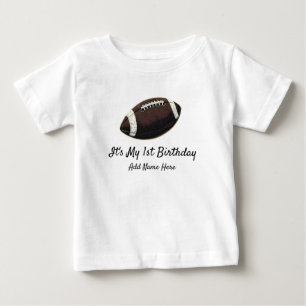 Custom Football Theme First Year Birthday 1 year Baby T-Shirt