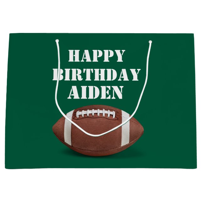 Custom Football Theme Party  Large Gift Bag (Front)