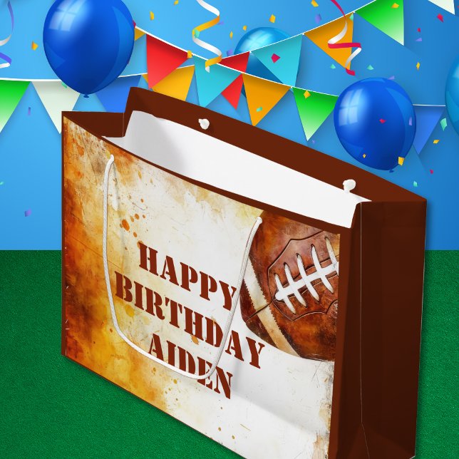 Custom Football Theme Party  Large Gift Bag (Creator Uploaded)
