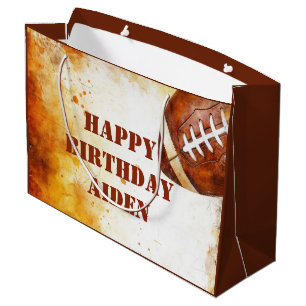 Custom Football Theme Party Large Gift Bag
