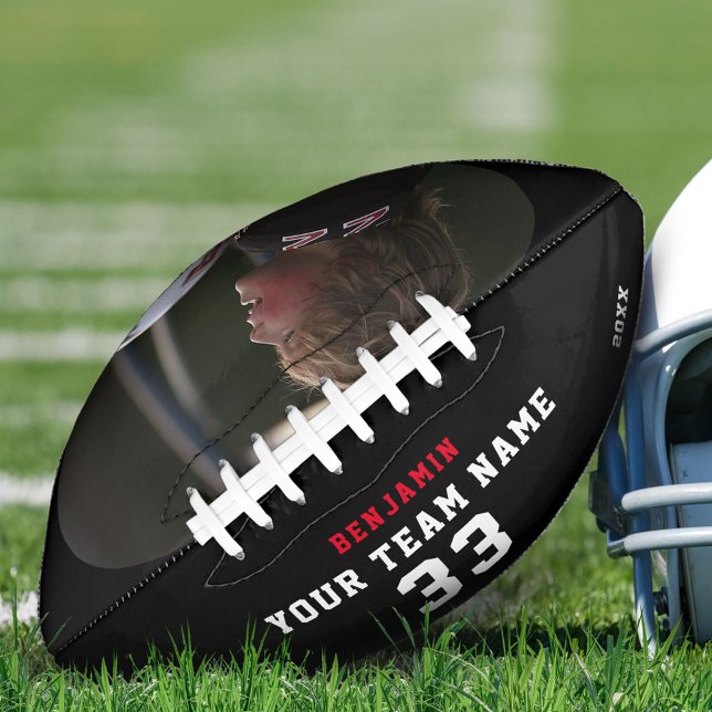 Custom Football with Name, Number, Team and Photo American Football (Creator Uploaded)