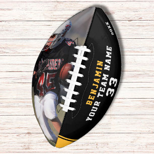 Custom Football with Name, Number, Team and Photo American Football