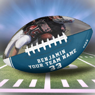 Custom Football with Name Number Team and Photo American Football