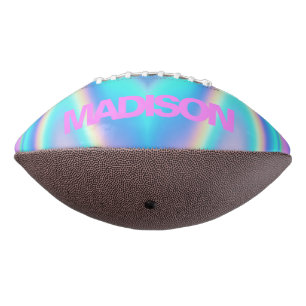 Custom Footballs Holographic Girly Unicorn American Football