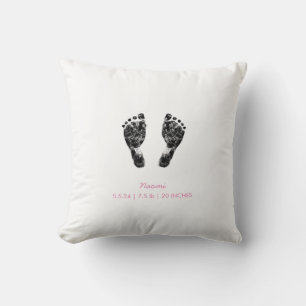 Custom Footprint    Upload Your Baby Footprint To Cushion