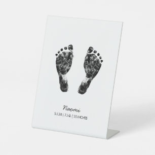 Custom Footprint Upload Your Baby Footprint To Pedestal Sign