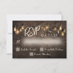 Custom for Allison and Gary, RSVP Card