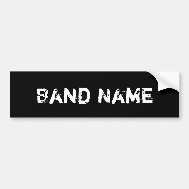 Custom for Band Name Bumper Sticker (Front)