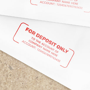 Custom For Deposit Only Account Number Self-inking Stamp