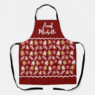 Custom For Her Gingerbread Pattern Baking Apron