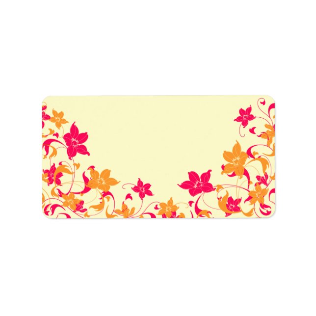Custom for Joan Floral Border Address Label (Front)
