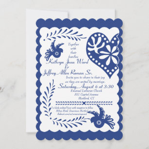 Custom for Kathryn Blue Invitation