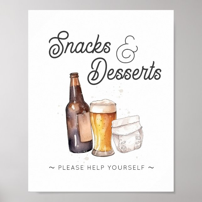Custom for Leah_ Snacks and Desserts Sign (Front)