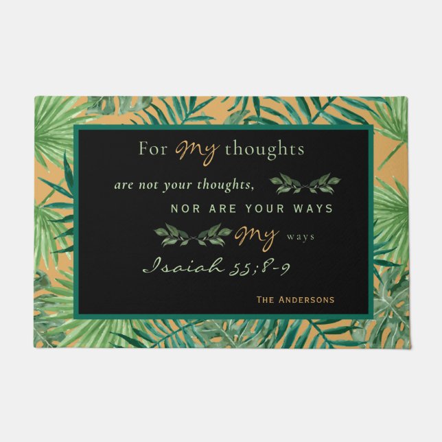Custom For My Ways are not your Ways Scripture Doormat (Front)