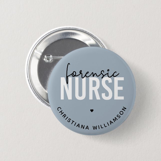 Custom Forensic Nurse | Forensic Nursing Gifts 6 Cm Round Badge (Front & Back)