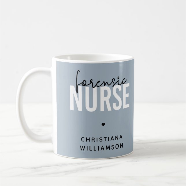 Custom Forensic Nurse | Forensic Nursing Gifts Coffee Mug (Left)