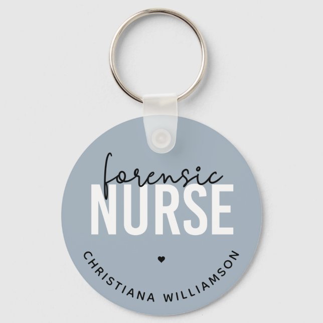 Custom Forensic Nurse | Forensic Nursing Gifts Key Ring (Front)
