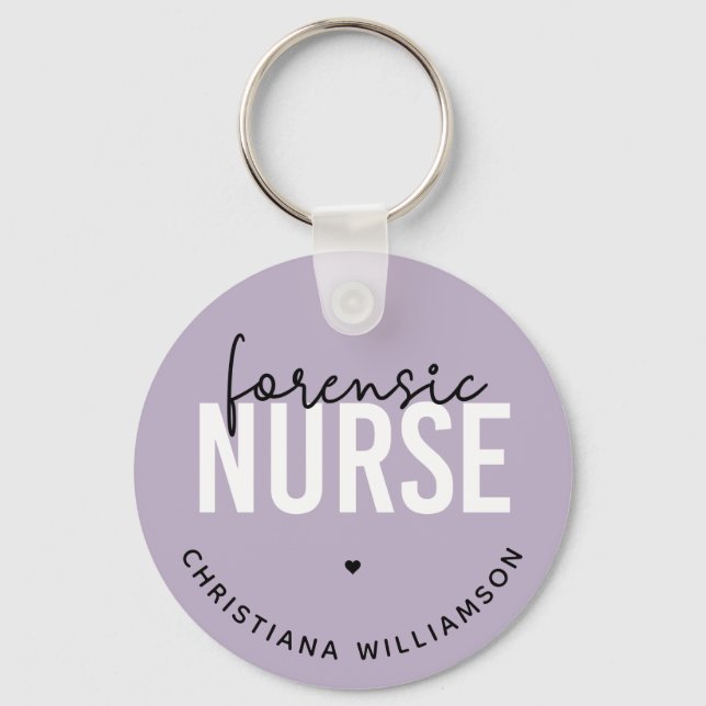 Custom Forensic Nurse | Forensic Nursing Gifts Key Ring (Front)