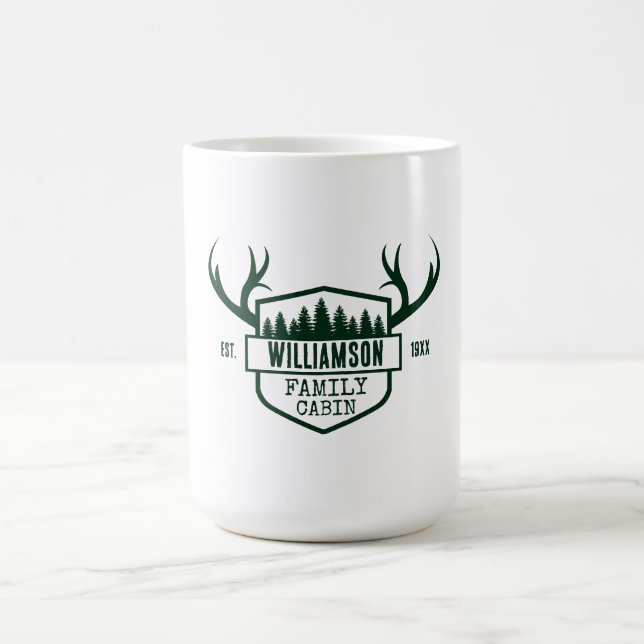 Custom forest cabin  coffee mug (Center)