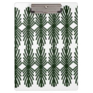 Custom Forest Green Pine Tree Abstract Pattern Clipboard