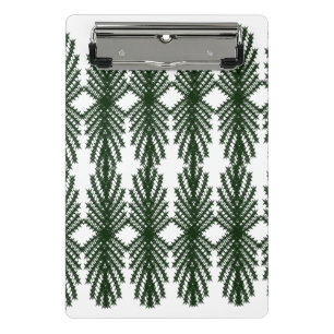 Custom Forest Green Pine Tree Abstract Pattern Mini Clipboard