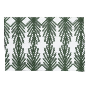Custom Forest Green Pine Tree Abstract Pattern Pillowcase