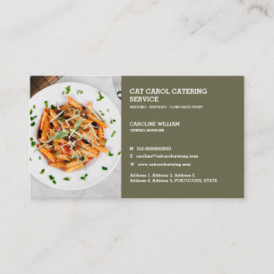 Custom Formal Food Business Catering Cooking Card