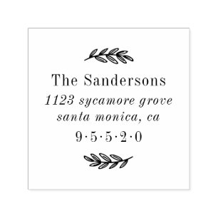 Custom Formal Text Family Name Return Address Self-inking Stamp