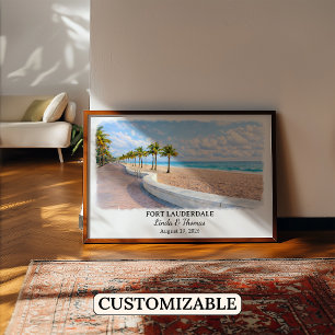Custom Fort Lauderdale Wall Art, Florida Poster