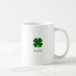 Custom Four Leaf Clover Emerald Green Lucky Coffee Mug