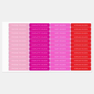 Custom Four Name School Daycare Tag Overlay