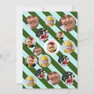 Custom Four-Photo 🎄 Festive Christmas Invitation