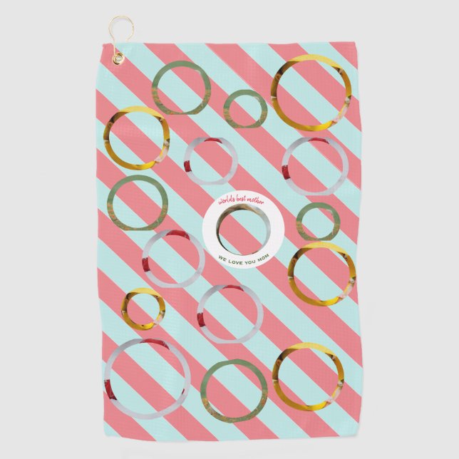 Custom Four-Photo 🎄 Holiday Christmas Golf Towel (Front)