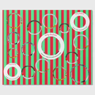 Custom Four-Photo 🎄 Holiday Christmas Wrapping Paper